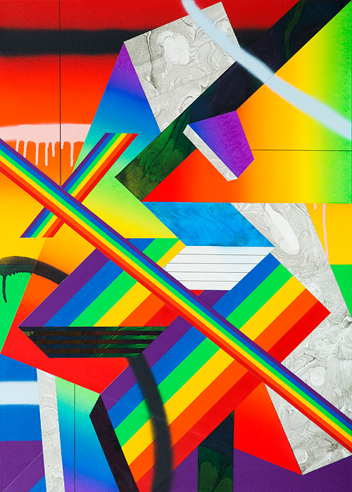 Rainbow Piece IIIAcrylic & ink on canvas over panel
28 x 20 inches